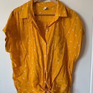 Old Navy Blouse Linen/Cotton Blend XXL